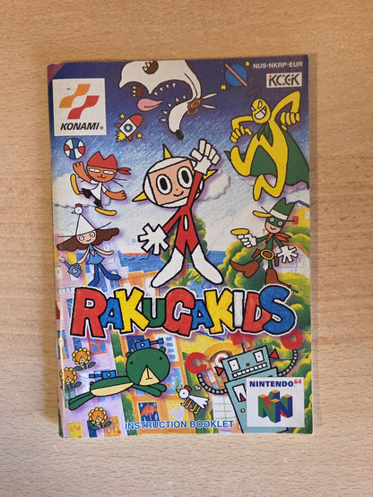 N64 Nintendo 64 Rakugakids Spielanleitung EUR