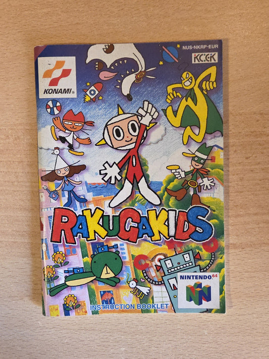 N64 Nintendo 64 Rakugakids Spielanleitung EUR