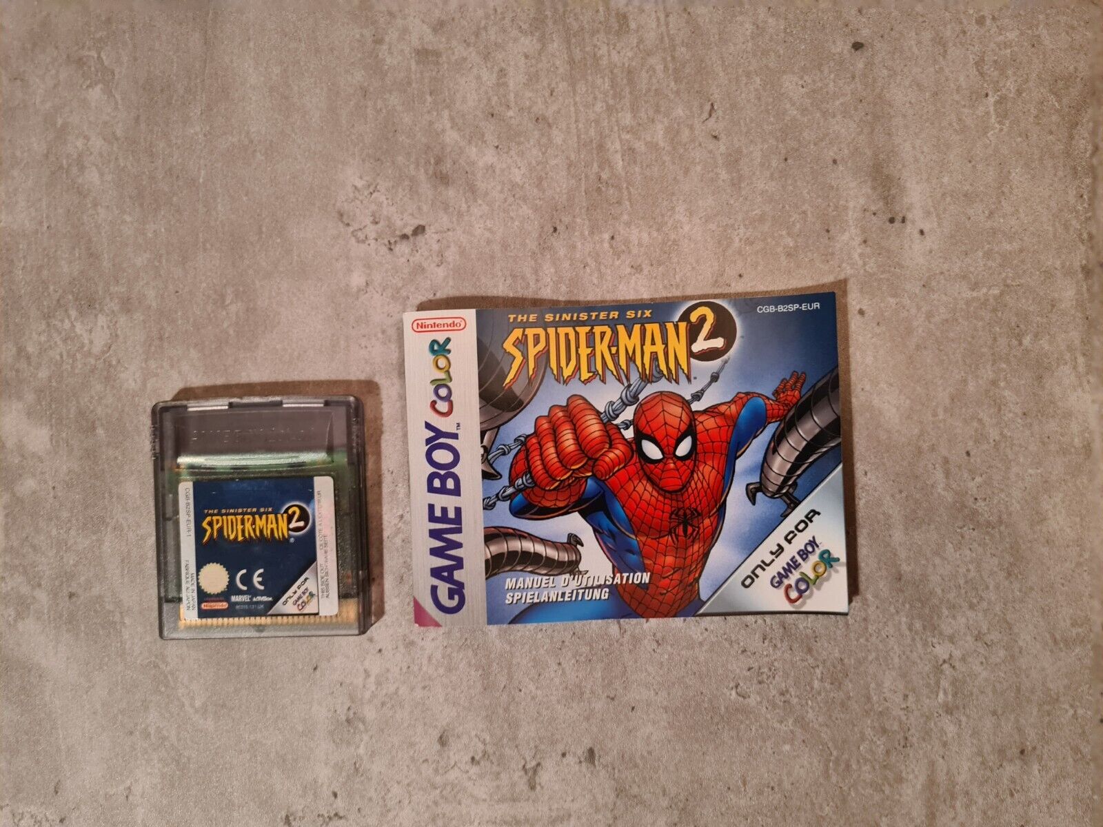 Nintendo Gameboy Color Spider-Man 2 The Sinister Six mit OVP und Anleitung EUR - T-Retro-Games 