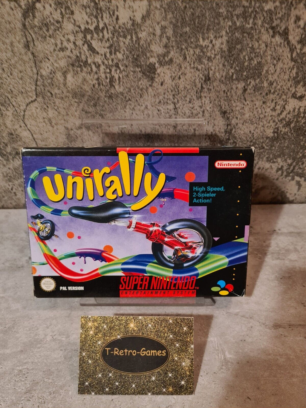SNES Super Nintendo Unirally mit OVP und Anleitung NOE - T-Retro-Games 