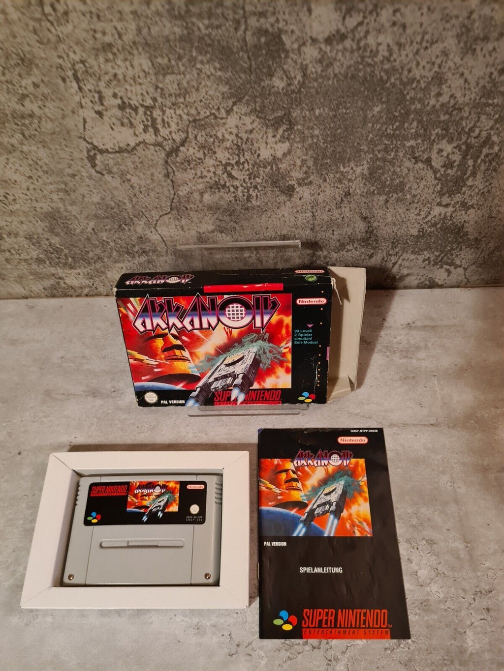 SNES Super Nintendo Akkanoiv mit OVP und Anleitung NOE - T-Retro-Games 