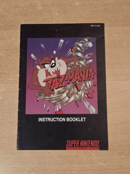 SNES Super Nintendo Taz-Mania Spielanleitung Instruction Booklet USA