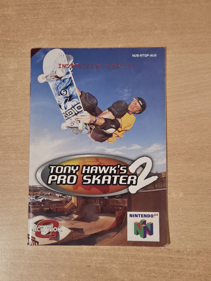 N64 Nintendo 64 Tony Hawk's Pro Skater 2 Instruction Booklet AUS