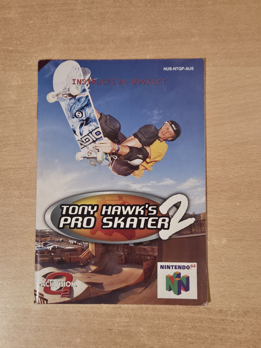 N64 Nintendo 64 Tony Hawk's Pro Skater 2 Instruction Booklet AUS