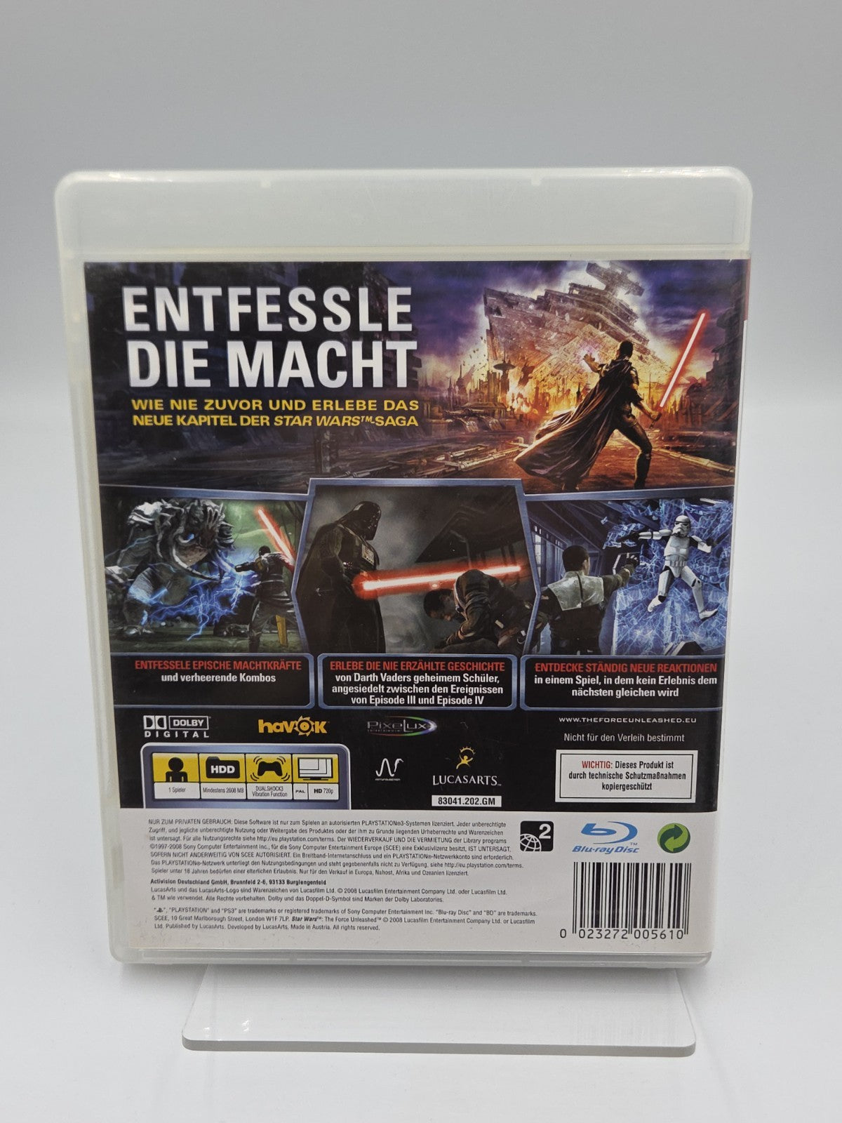 PS3 Playstation 3 Star Wars The Force Unleashed mit OVP und Anleitung Deutsch