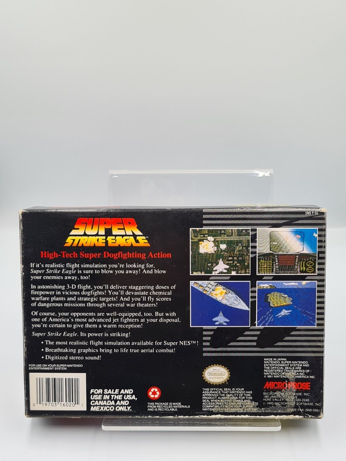 SNES Super Nintendo Super Strike Eagle mit OVP und Anleitung NTSC USA - T-Retro-Games 