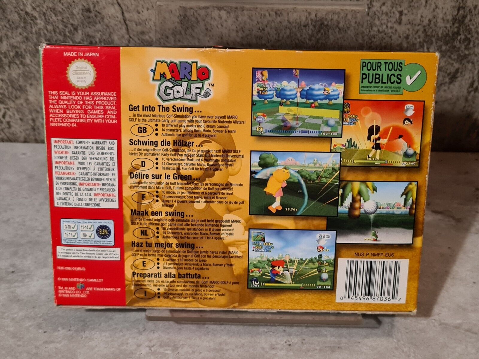 N64 Nintendo 64 Mario Golf mit OVP und Anleitung EUR - T-Retro-Games 