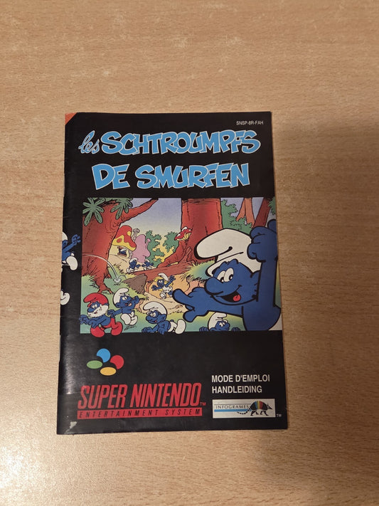SNES Super Nintendo Les Schtroumpfs Instruction Booklet FAH