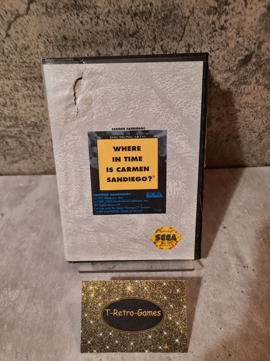 Sega Genesis Spiel Where in Time is Carmen Sandiego? mit OVP und Anleitung USA - T-Retro-Games 