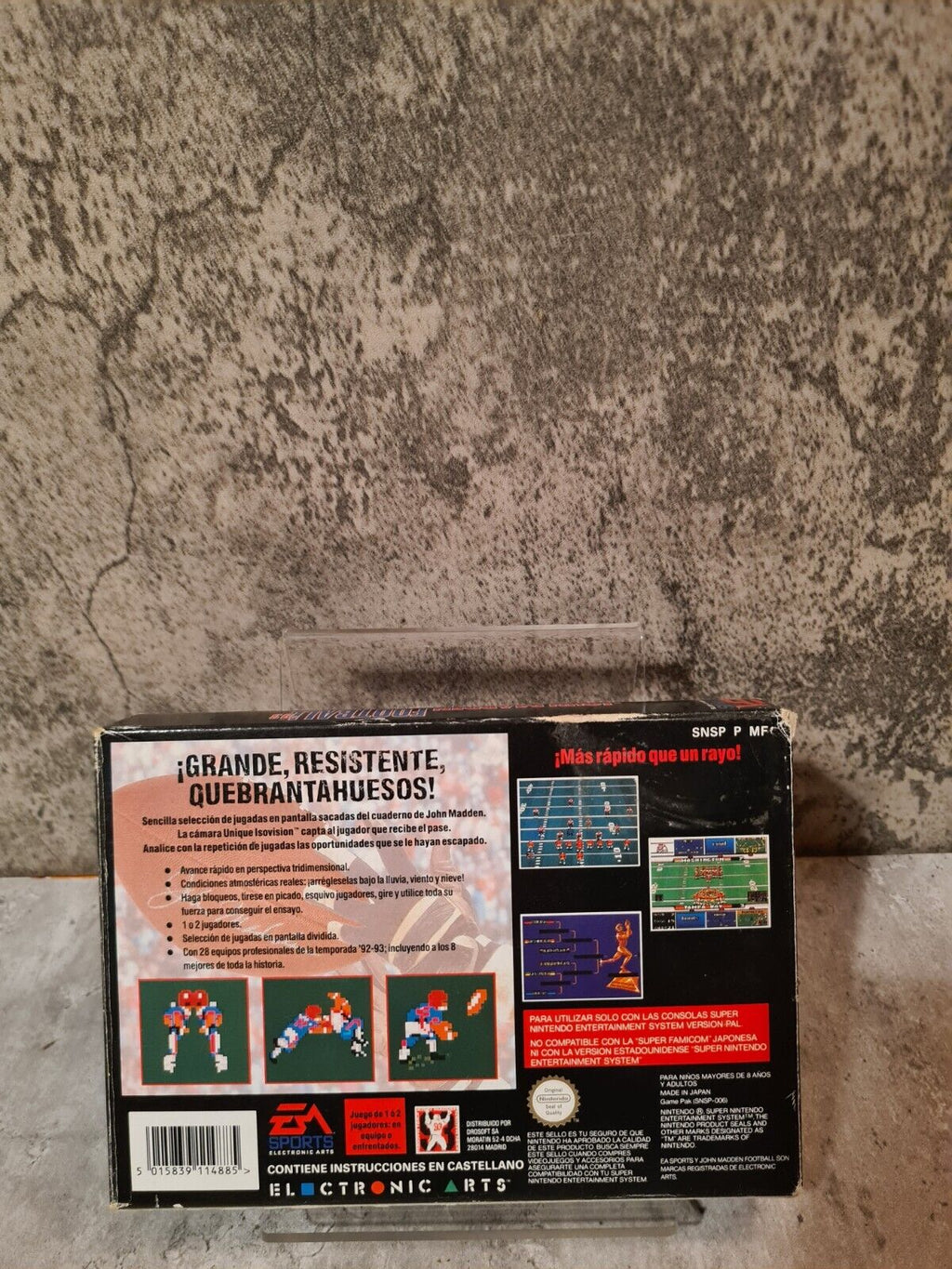 SNES Super Nintendo John Madden Football 93 mit OVP und Anleitung ESP - T-Retro-Games 