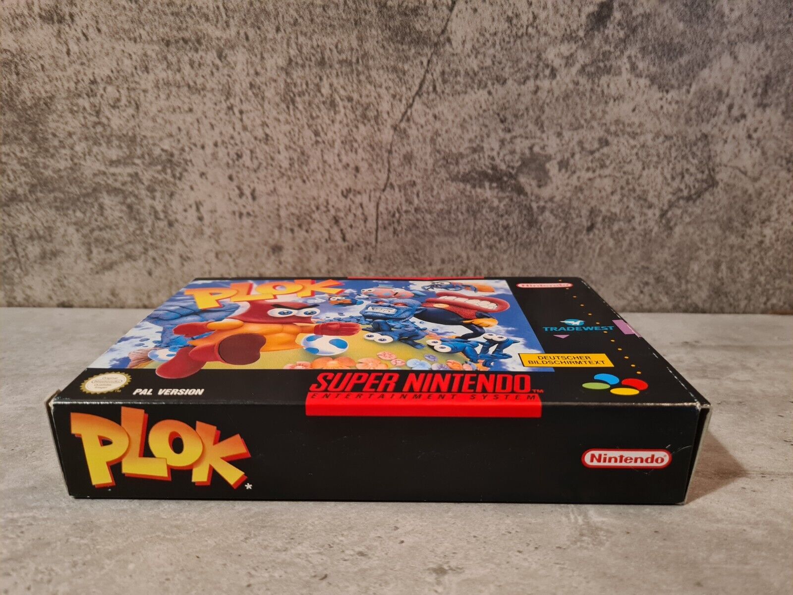 SNES Super Nintendo Plok mit OVP und Anleitung NOE/SFRG - T-Retro-Games 