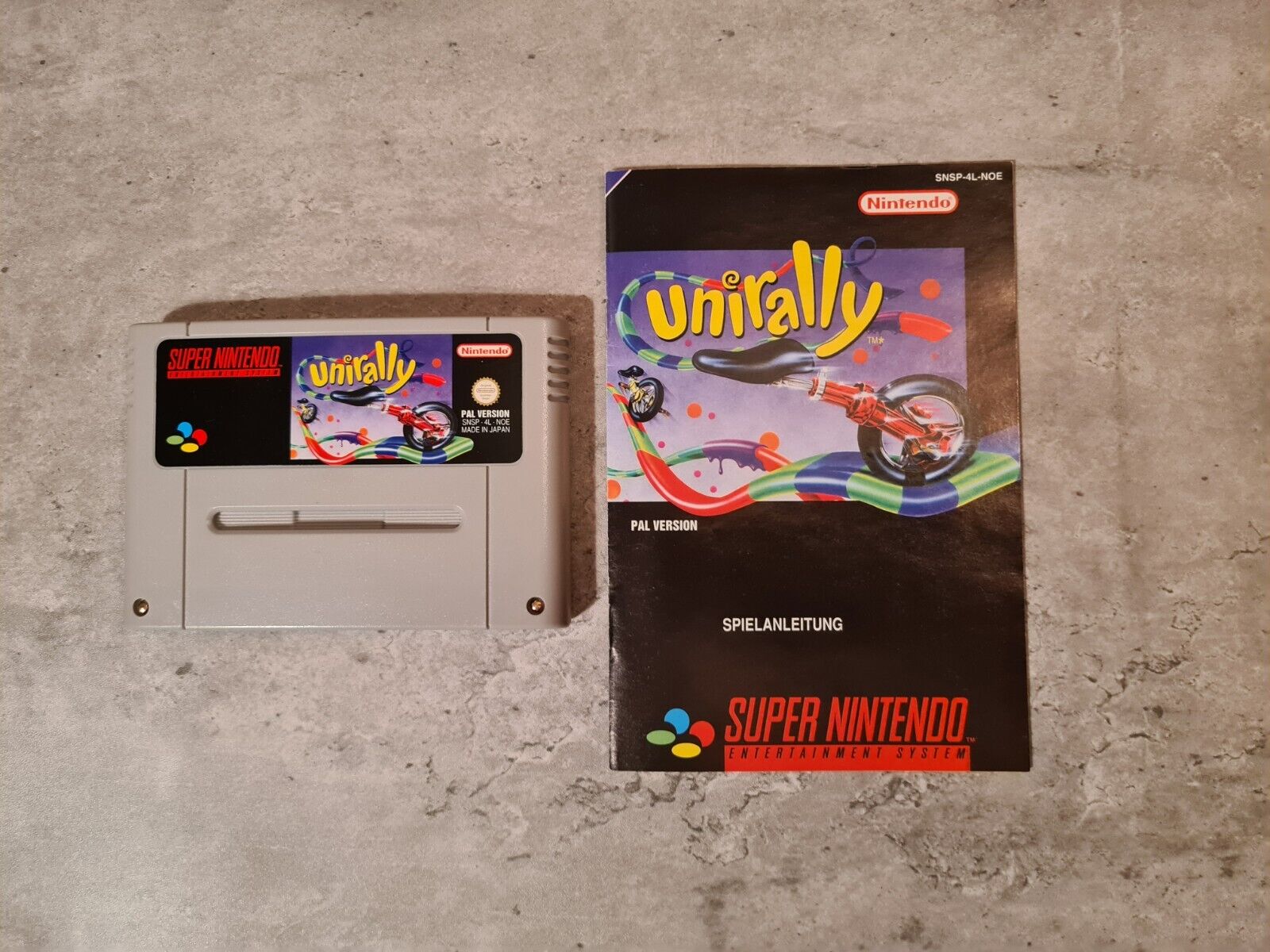 SNES Super Nintendo Unirally mit OVP und Anleitung NOE - T-Retro-Games 