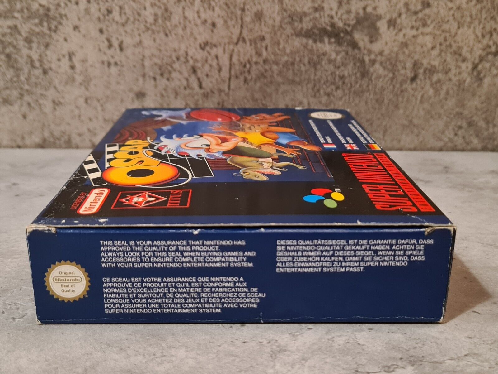 SNES Super Nintendo Oscar mit OVP und Anleitung EUR - T-Retro-Games 