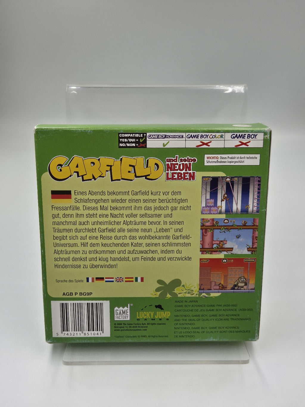 Game Boy Advance Spiel Garfield und seine neun Leben mit OVP und Anleitung NOE