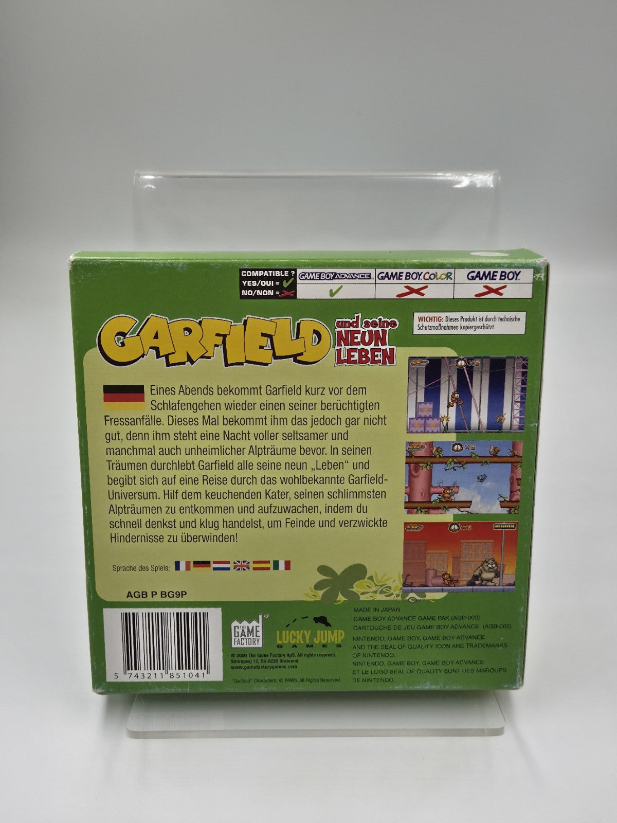 Game Boy Advance Spiel Garfield und seine neun Leben mit OVP und Anleitung NOE