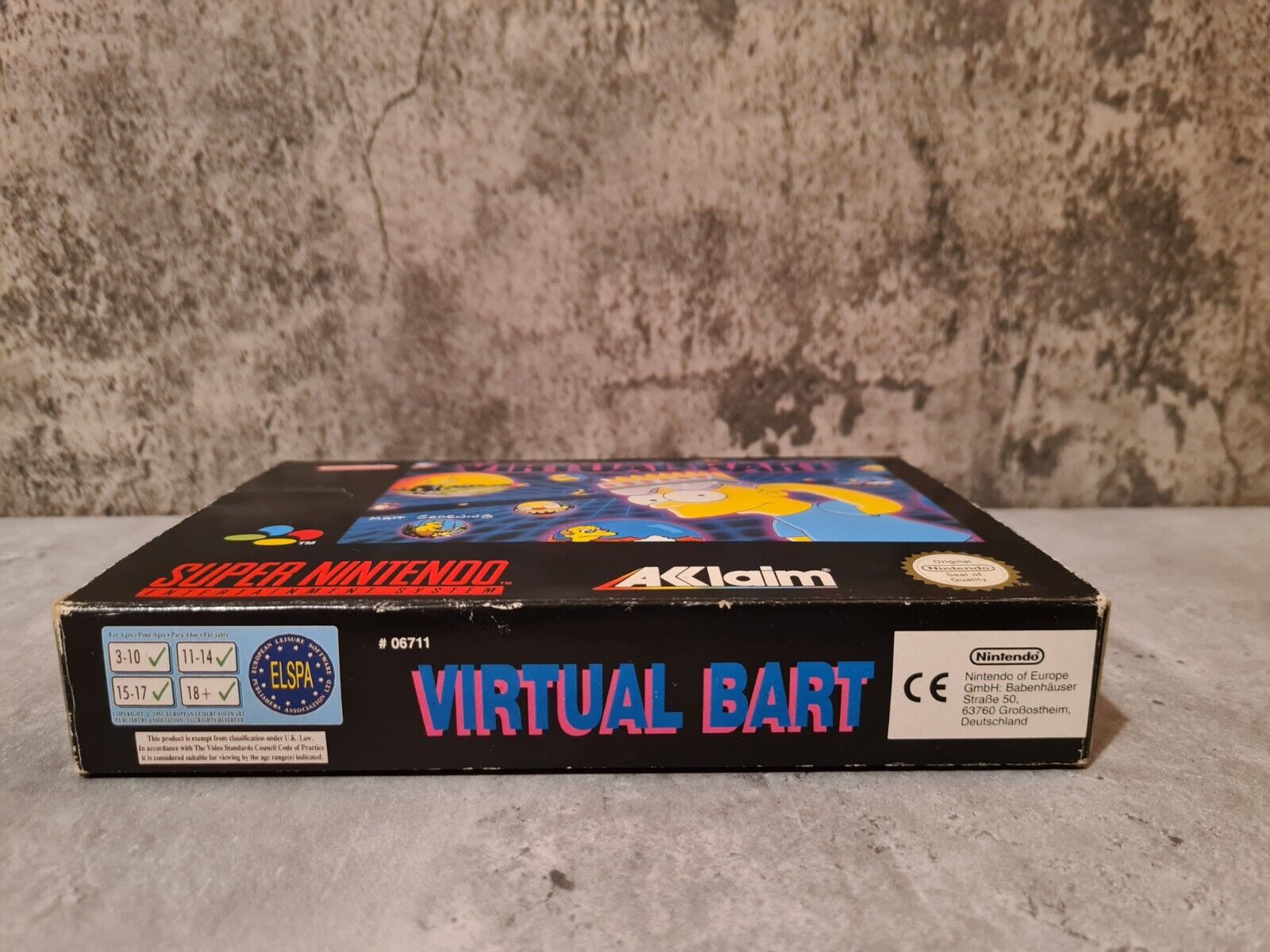 SNES Super Nintendo Virtual Bart mit OVP und Anleitung EUR - T-Retro-Games 
