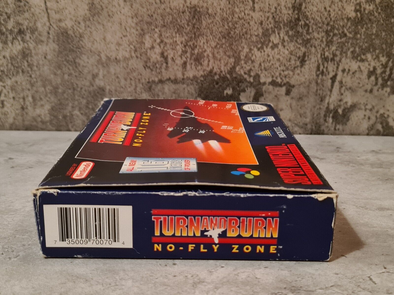 SNES Super Nintendo Turn and Burn No-Fly Zone mit OVP und Anleitung UKV - T-Retro-Games 