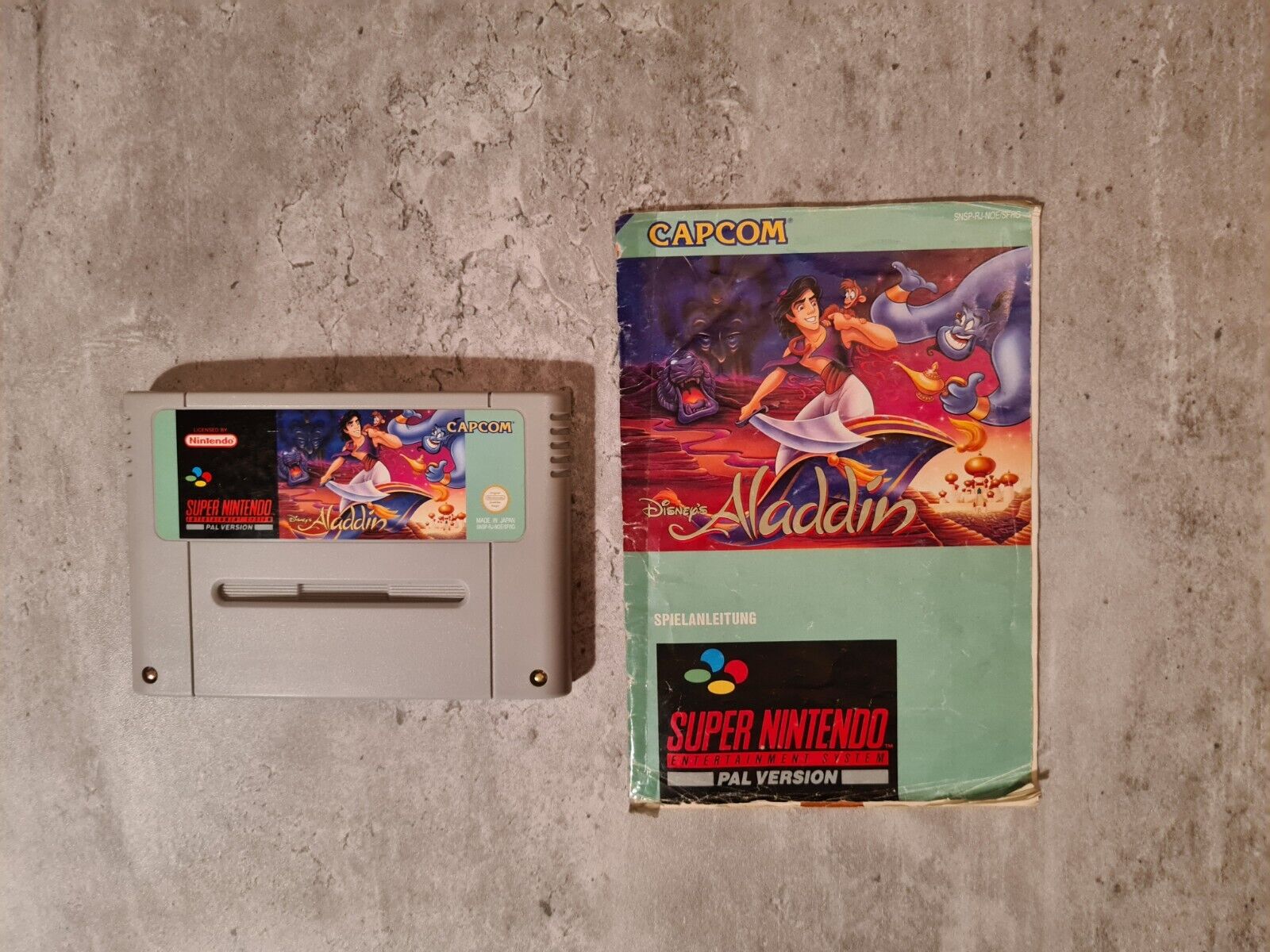 SNES Super Nintendo Disney's Aladdin mit OVP und Anleitung NOE/SFRG - T-Retro-Games 