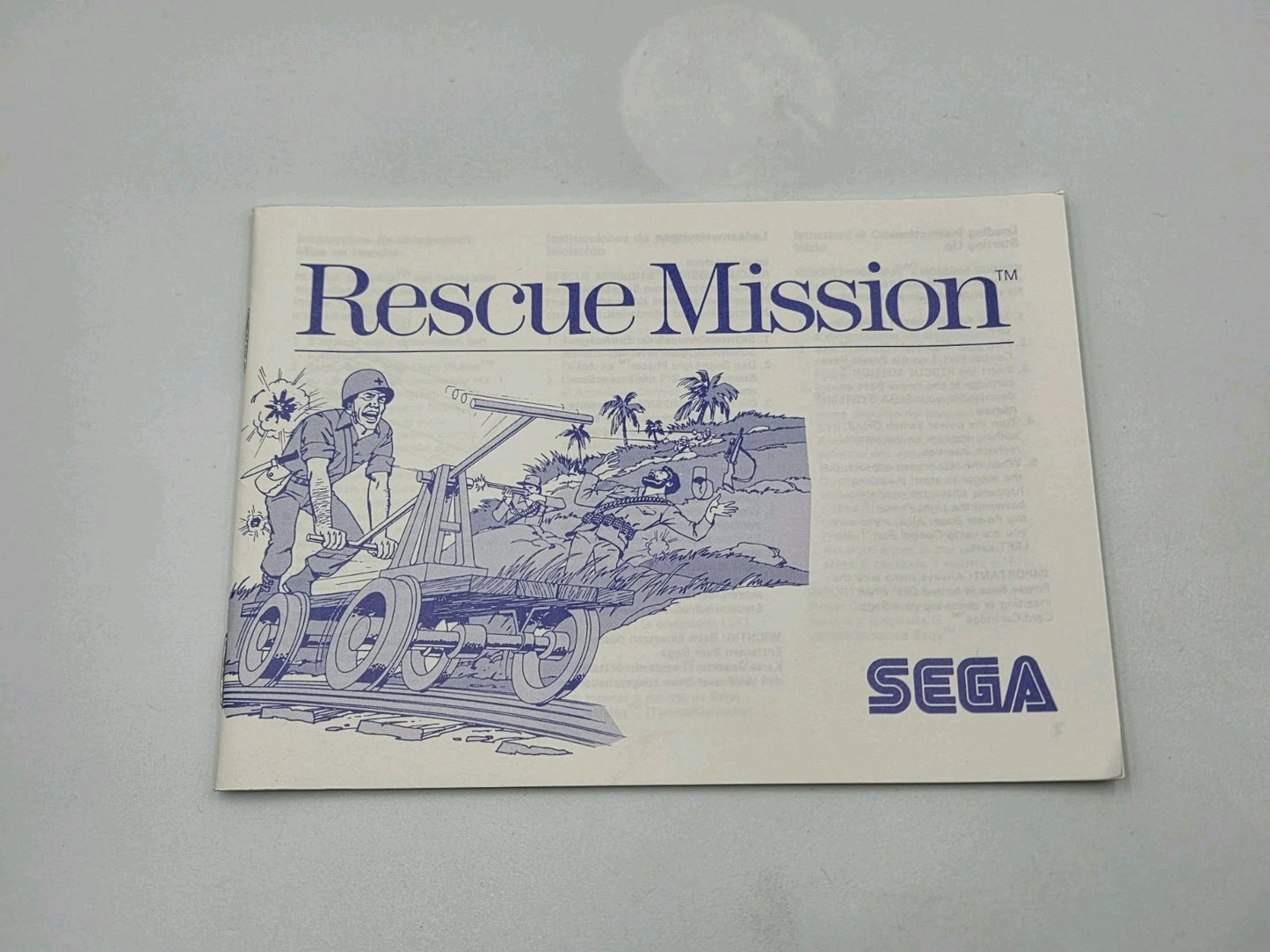 Sega Master System Rescue Mission mit OVP und Anleitung Multilingual 