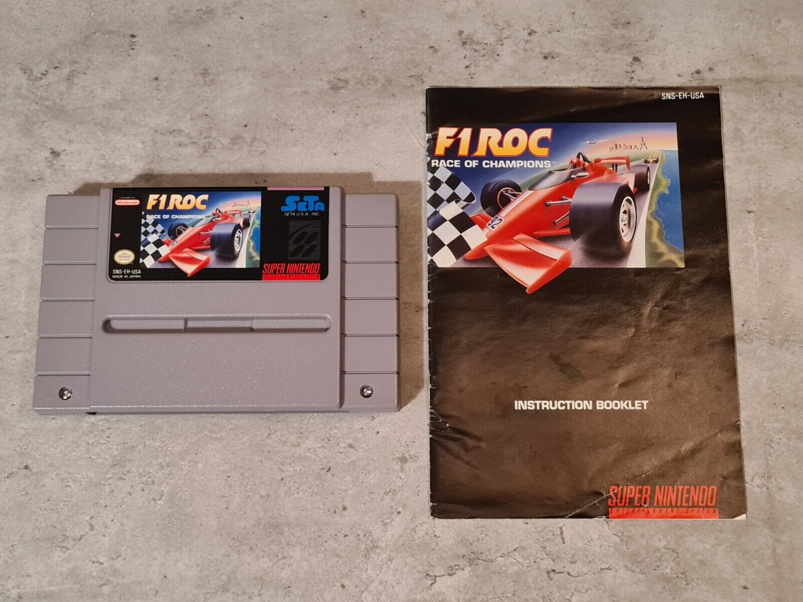 SNES Super Nintendo F1 ROC Race of Champions mit OVP und Anleitung NTSC-USA - T-Retro-Games 
