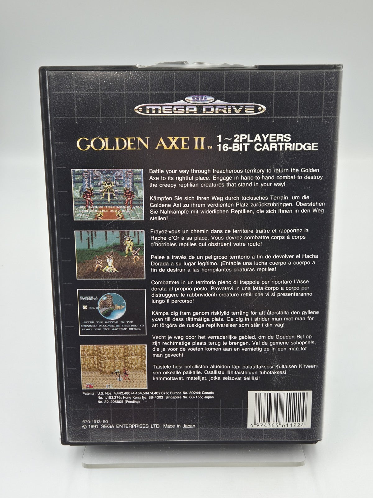 Sega Mega Drive Spiel Golden Axe II mit OVP und Anleitung Multilingual 
