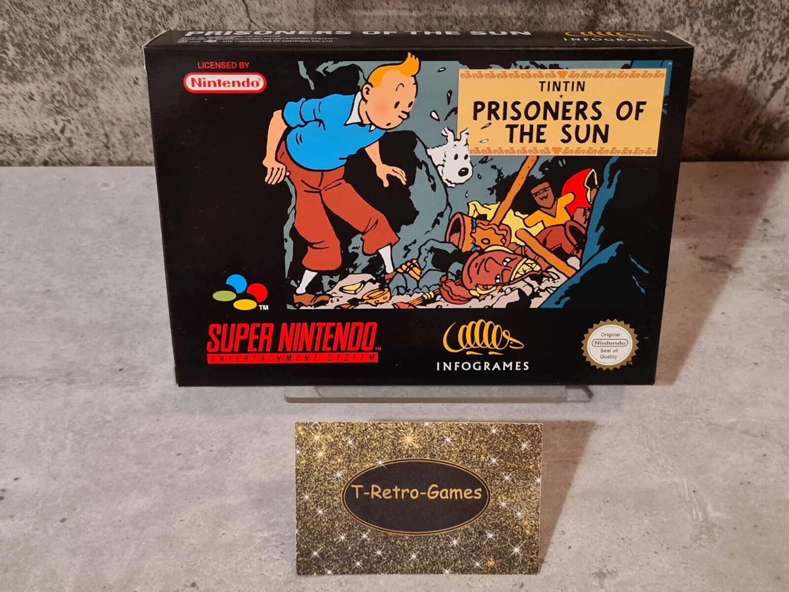 SNES Super Nintendo TinTin Prisoners of The Sun New Old Stock - T-Retro-Games 