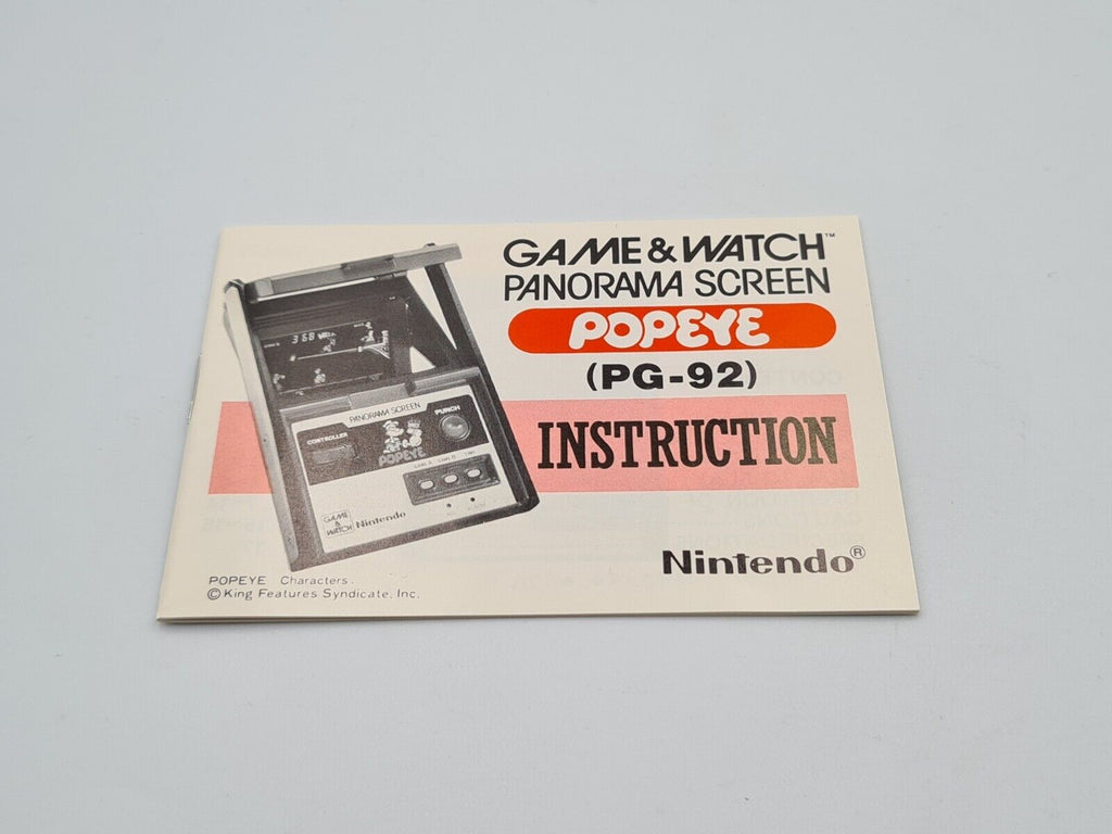 Nintendo Game & Watch Popeye OVP Panorama Screen PG-92 1983 - T-Retro-Games 