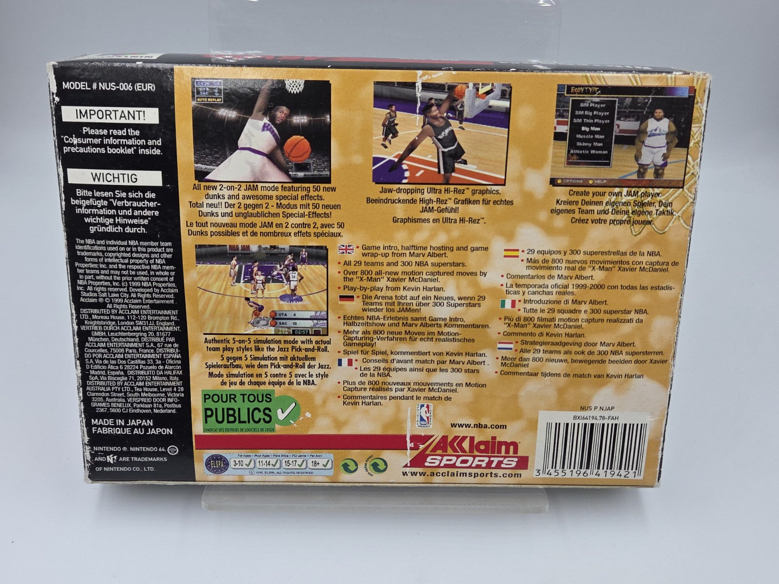 N64 Nintendo 64 Spiel NBA Jam 2000 mit OVP und Anleitung EUR