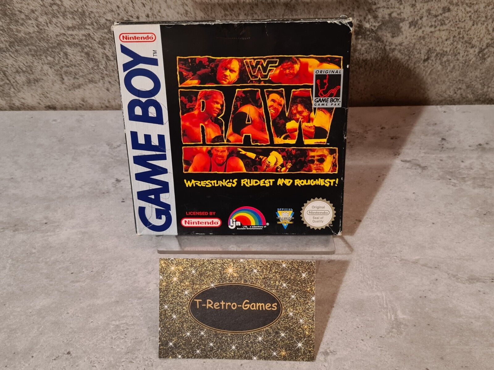 Nintendo Game Boy Classic WWF Raw mit OVP und Anleitung EUR - T-Retro-Games 