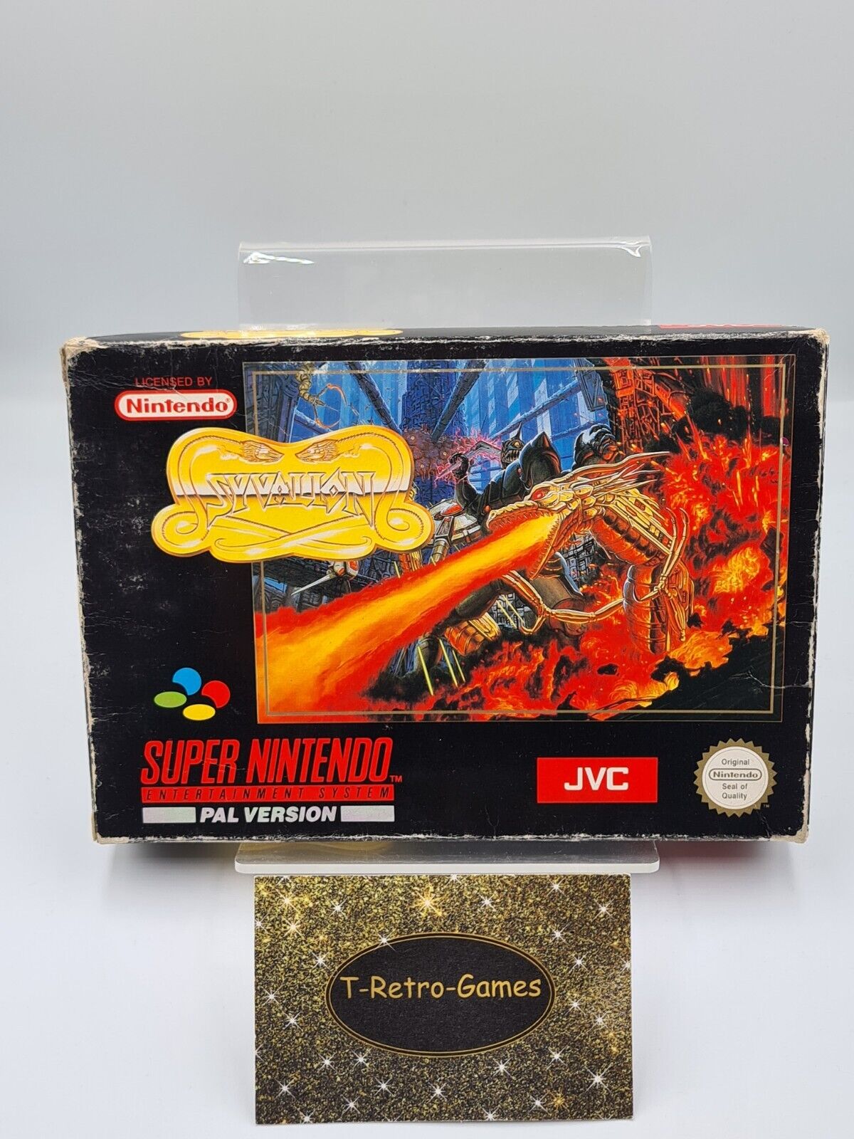 SNES Super Nintendo Syvalion mit OVP und Anleitung ESP - T-Retro-Games 