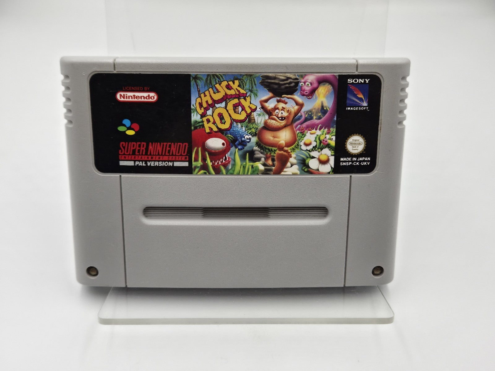 SNES Super Nintendo Spiel Chuck Rock Modul UKV
