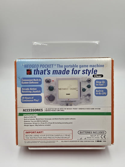 NeoGeo Pocket  SNK Clear Konsole Console Japan SNK OVP