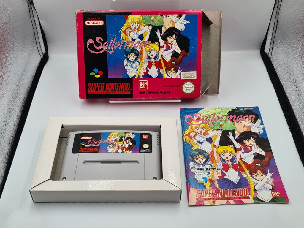 SNES Super Nintendo Sailor Moon mit OVP und Anleitung FRA/SFRA - T-Retro-Games 