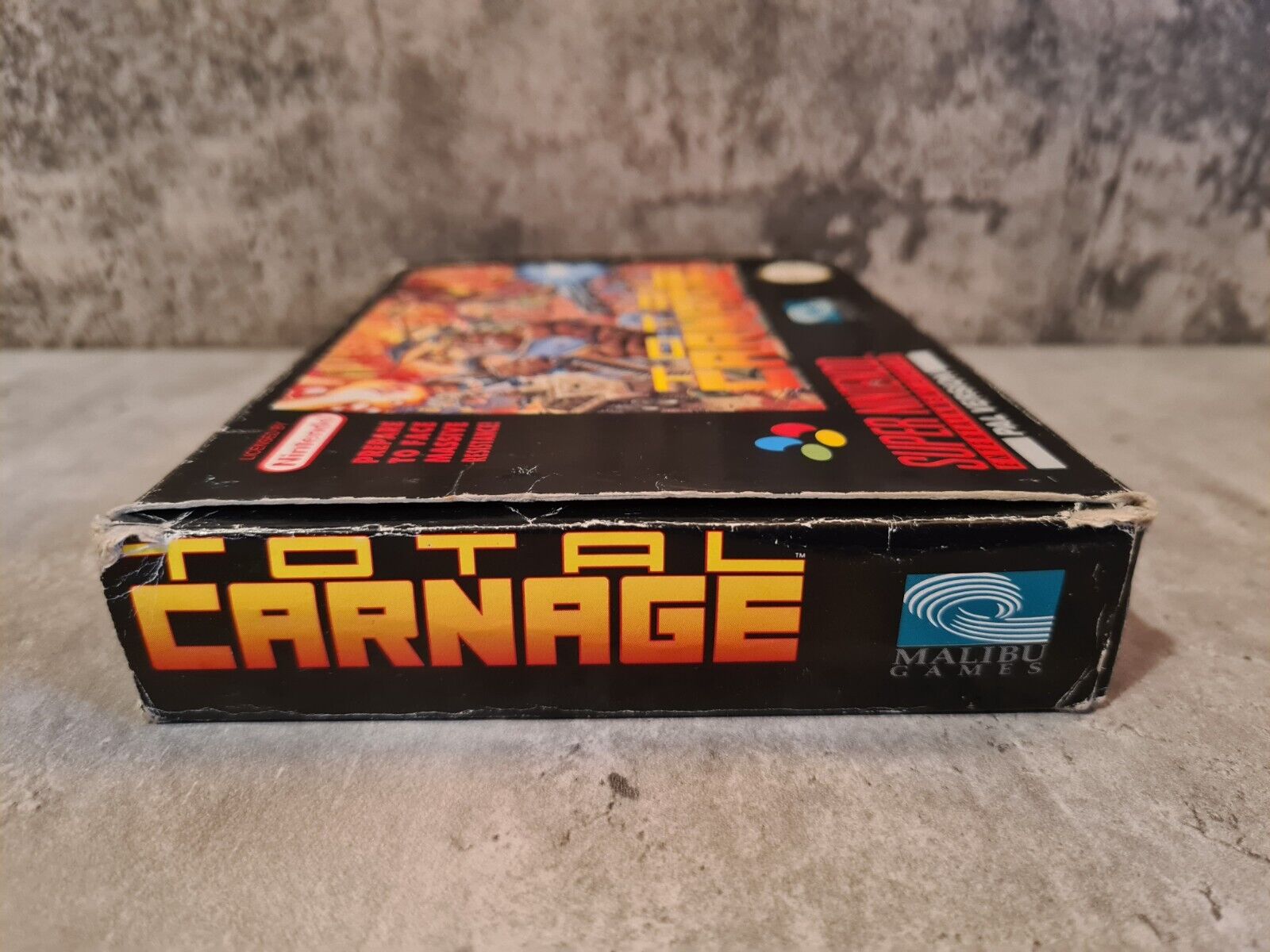 SNES Super Nintendo Total Carnage mit OVP und Anleitung UKV - T-Retro-Games 