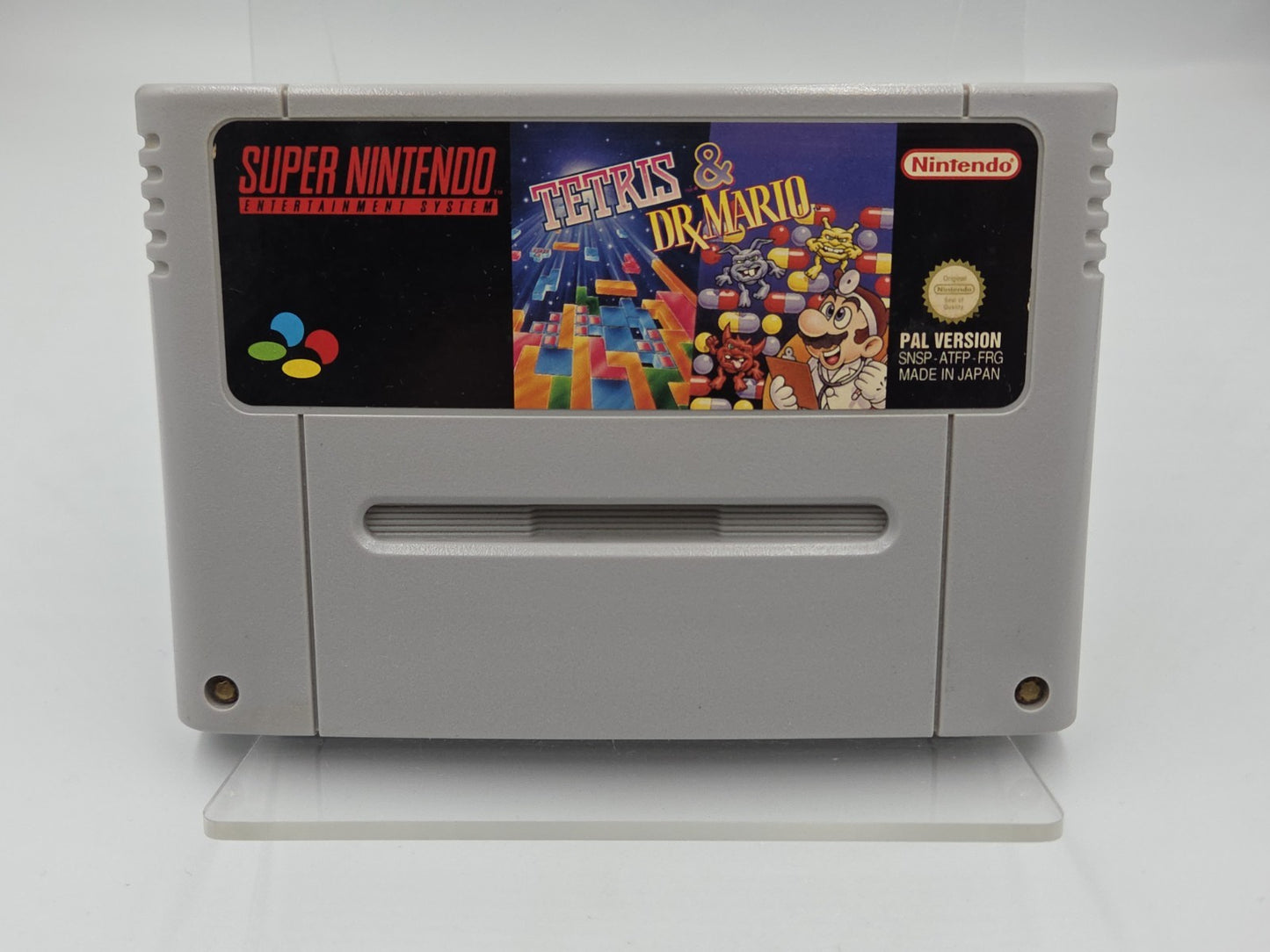 SNES Super Nintendo Spiel Tetris & Dr. Mario FRG Modul