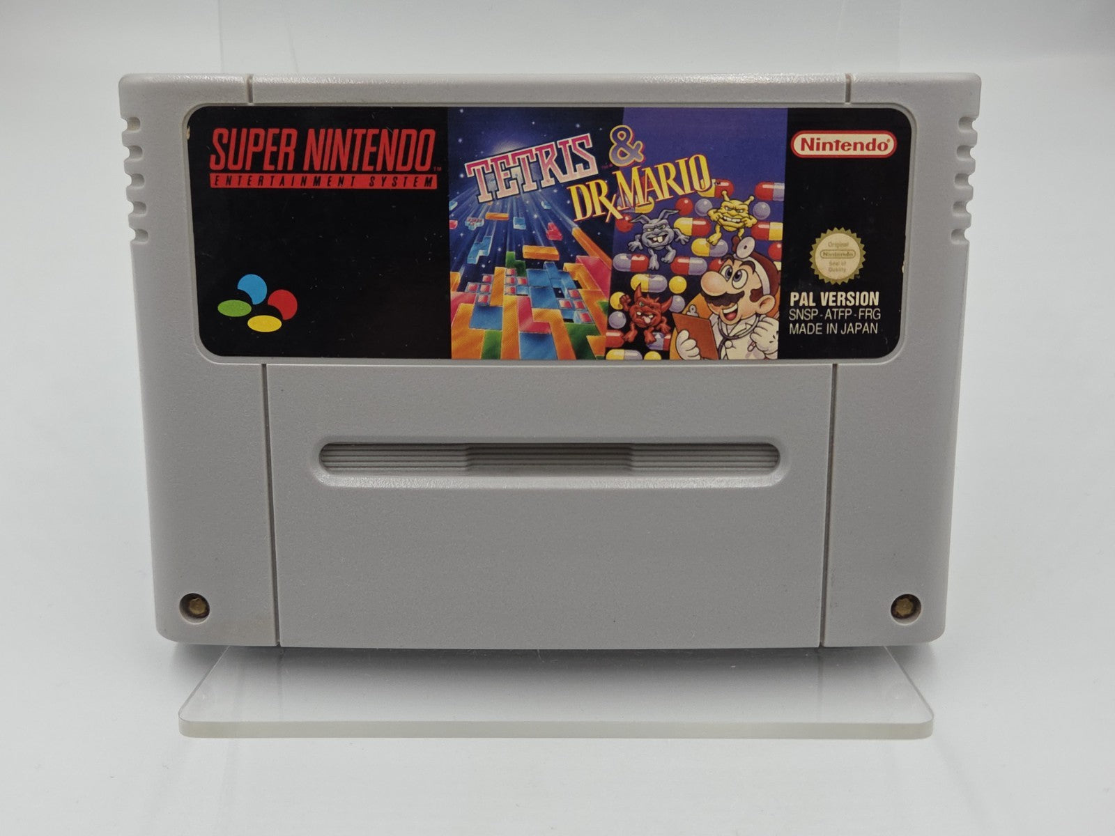 SNES Super Nintendo Spiel Tetris & Dr. Mario FRG Modul