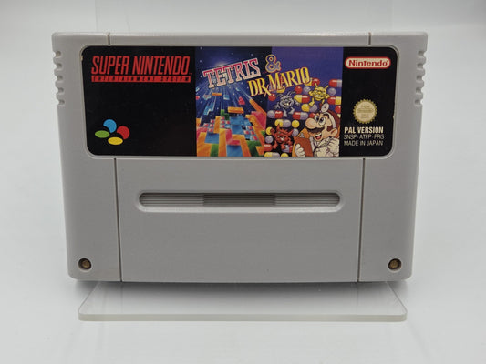 SNES Super Nintendo Spiel Tetris & Dr. Mario FRG Modul