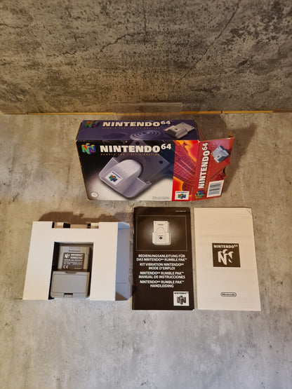 N64 Nintendo 64 Rumble Pak Vibration Kit mit OVP und Anleitung EUR