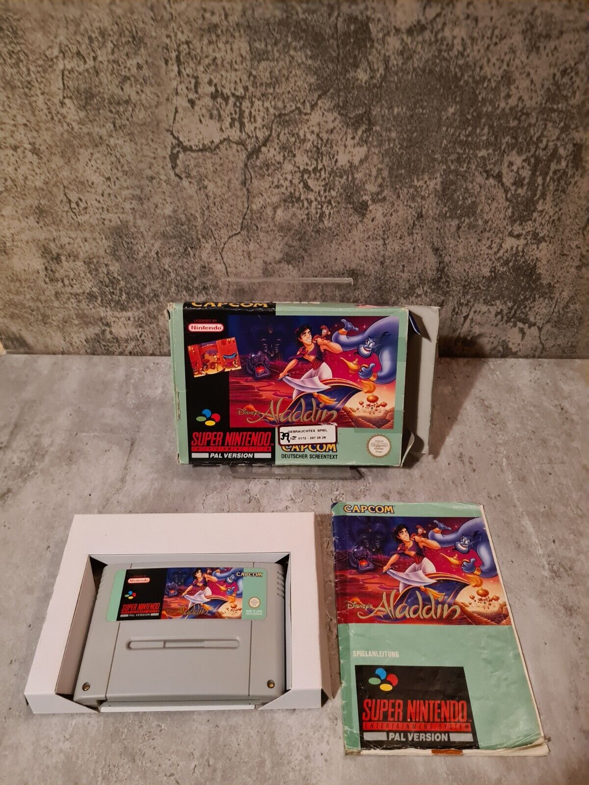 SNES Super Nintendo Disney's Aladdin mit OVP und Anleitung NOE/SFRG - T-Retro-Games 