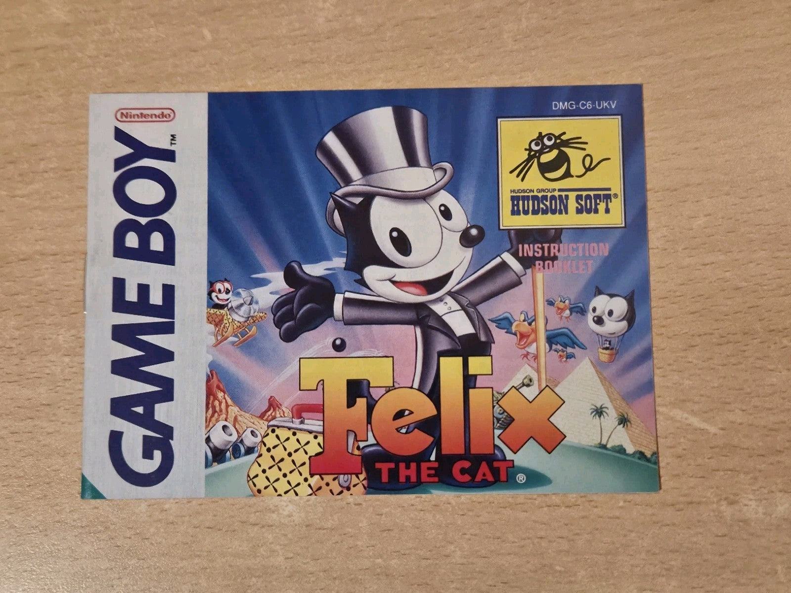 Nintendo Game Boy Classic Felix The Cat Instruction Booklet UKV