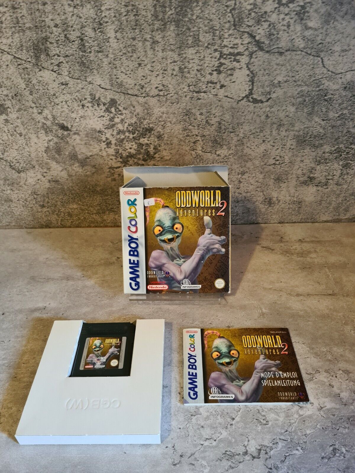 Nintendo Game Boy Color Oddworld Adventures 2 mit OVP und Anleitung EUR - T-Retro-Games 