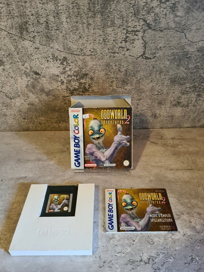 Nintendo Game Boy Color Oddworld Adventures 2 mit OVP und Anleitung EUR - T-Retro-Games 