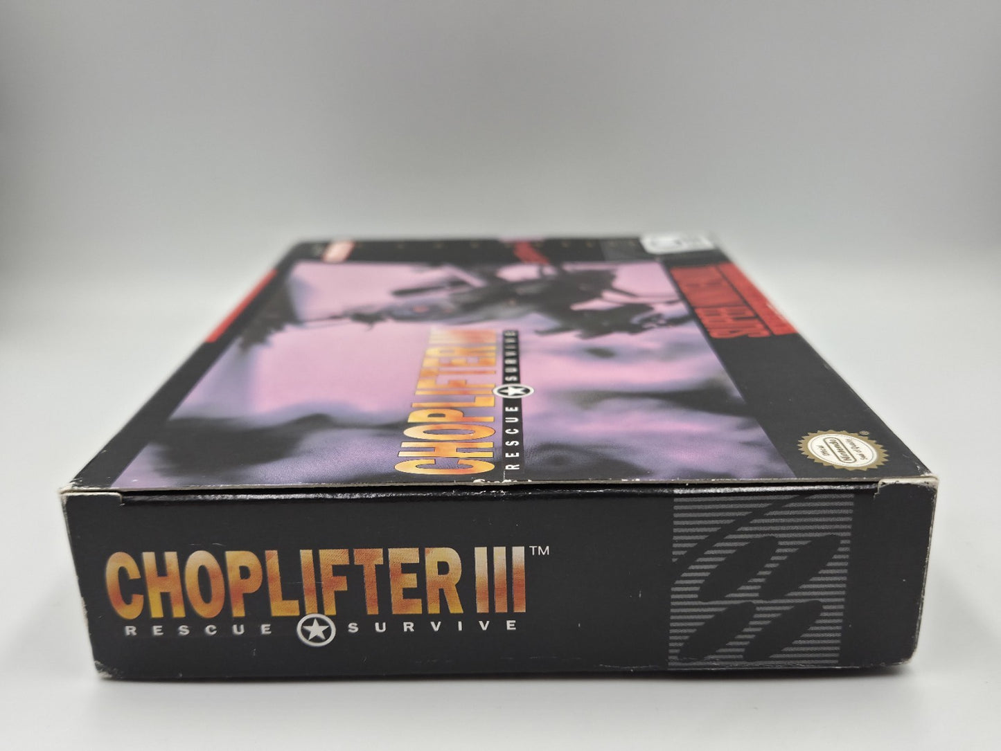 SNES Super Nintendo Choplifter III Rescue Survive Leer OVP Empty Box NTSC USA
