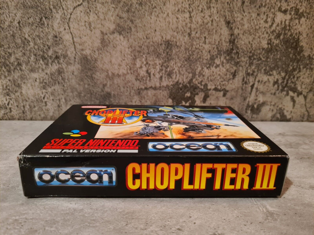 SNES Super Nintendo Choplifter III mit OVP und Anleitung FRG - T-Retro-Games 