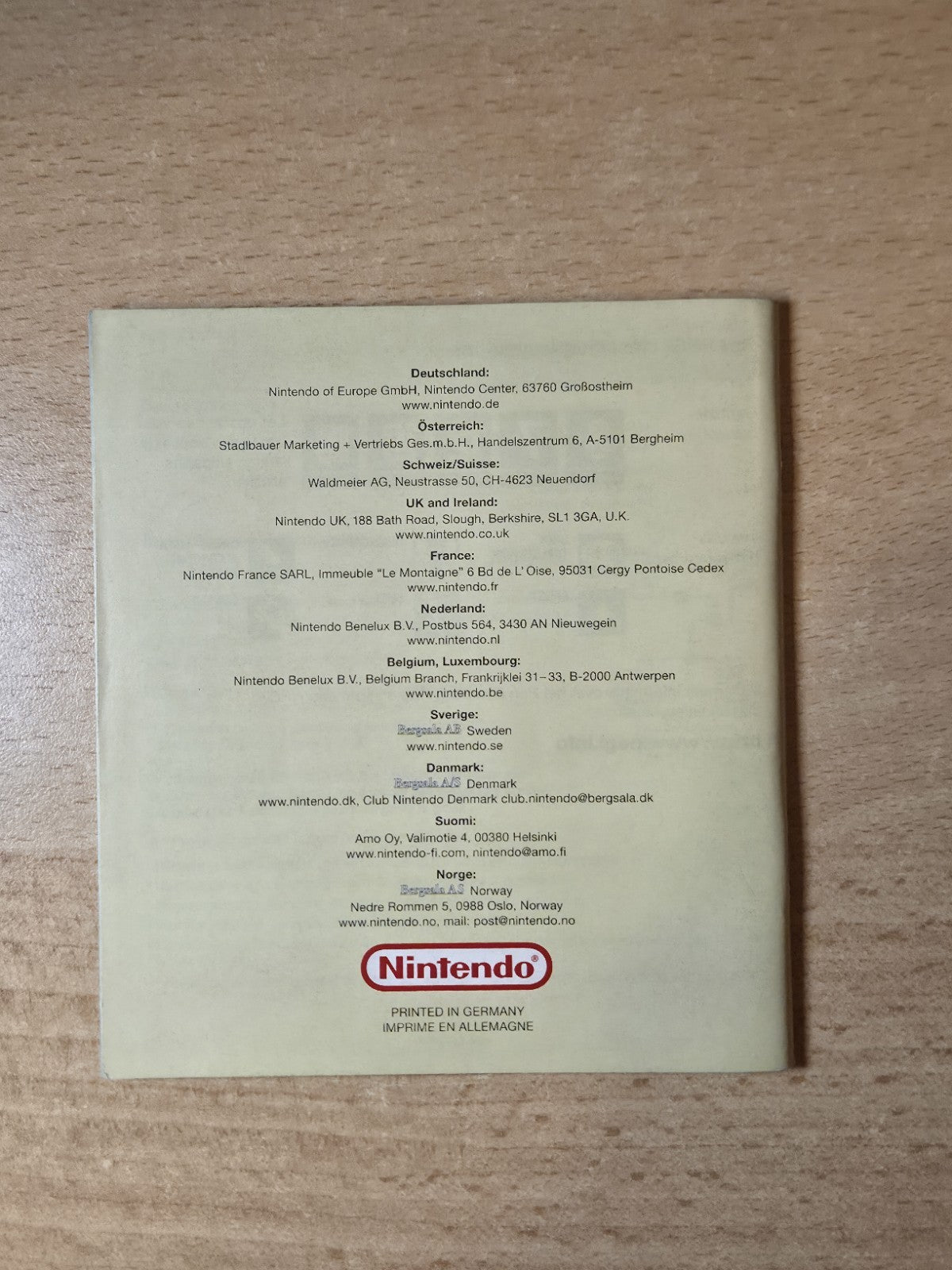 Nintendo Game Boy Advance Fire Emblem The Sacred Stones Spielanleitung NFHUG