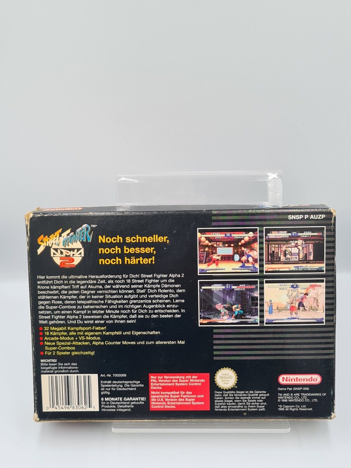 SNES Super Nintendo Street Fighter Alpha 2 mit OVP und Anleitung NOE - T-Retro-Games 