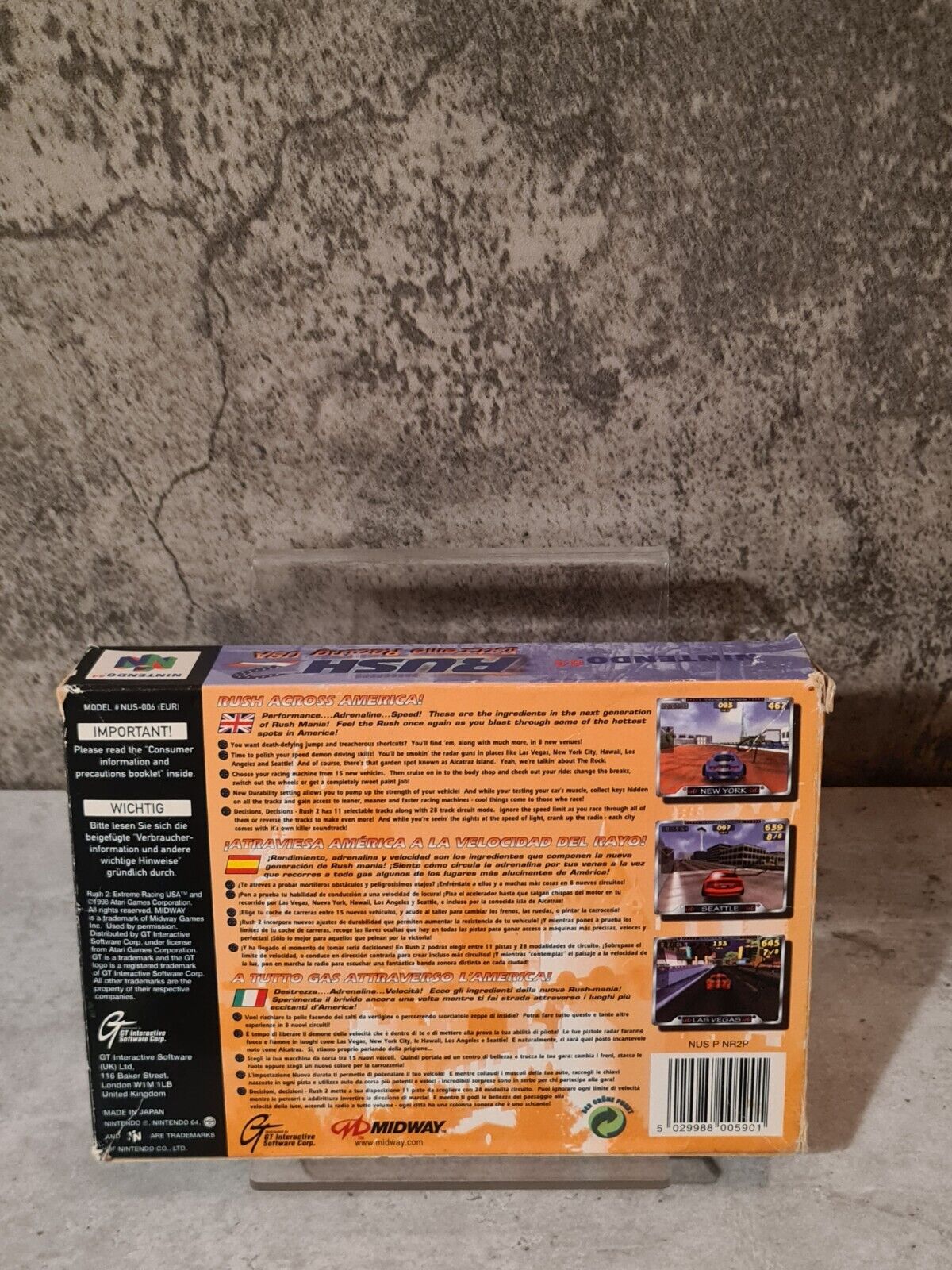 N64 Nintendo 64 Rush: 2 Extreme Racing USA mit OVP und Anleitung EUR - T-Retro-Games 