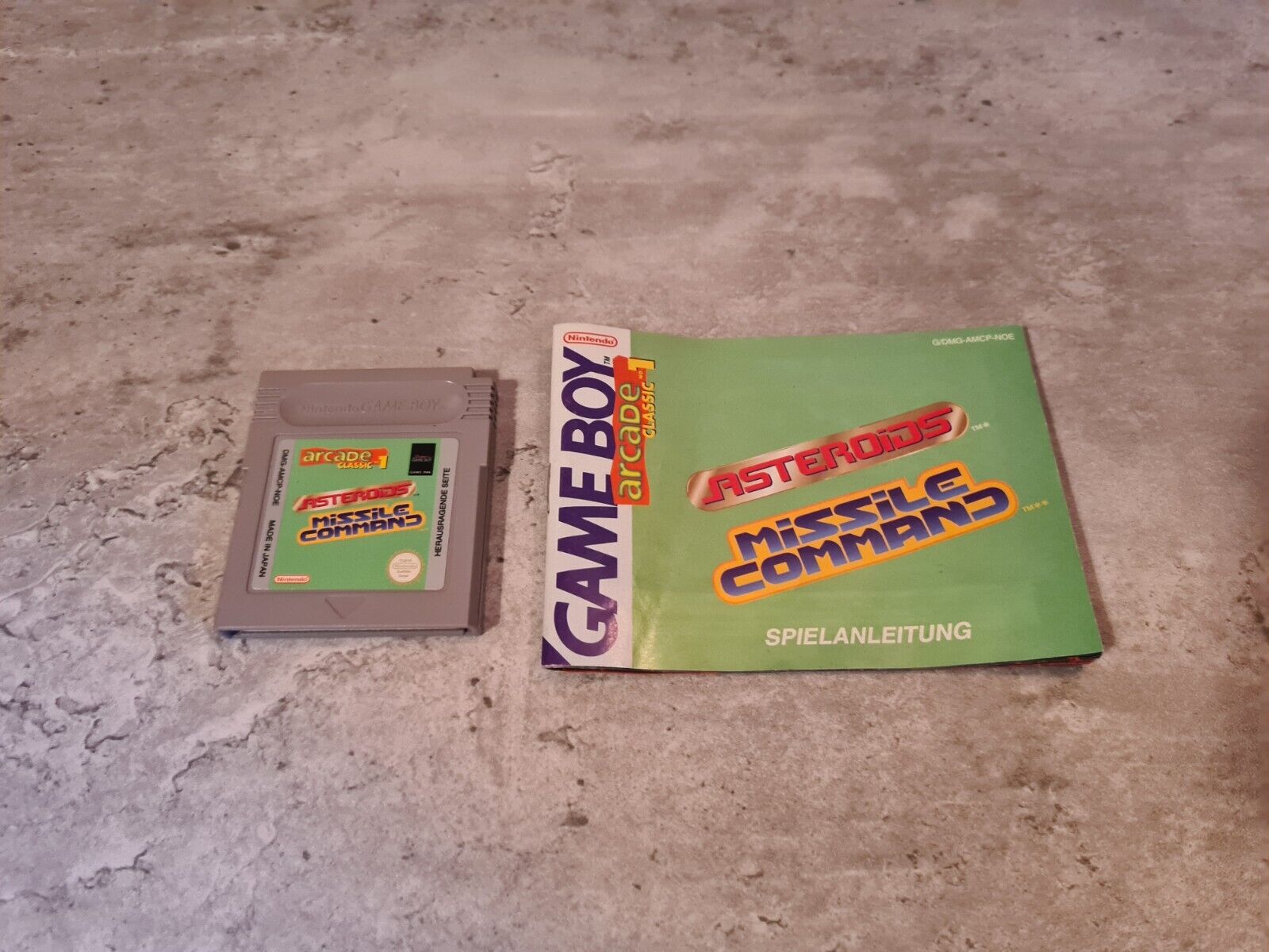 Game Boy Arcade Classic 1 Asteroids Missile Command mit OVP und Anleitung NOE - T-Retro-Games 
