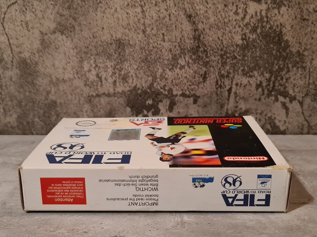 SNES Super Nintendo Fifa 98 Road to World Cup mit OVP und Anleitung EUR - T-Retro-Games 