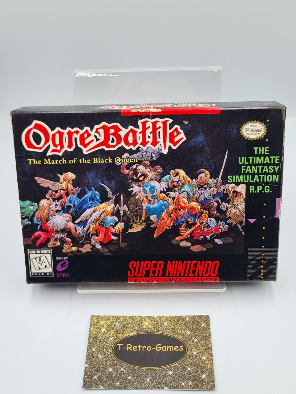 SNES Super Nintendo Ogre Battle mit OVP und Anleitung + Karten NTSC-USA - T-Retro-Games 